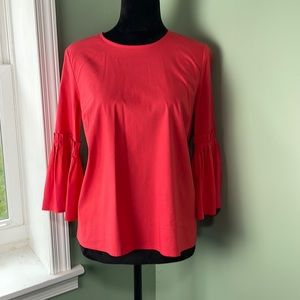 Marled coral blouse, medium